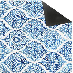 Blue and White Chinoiserie Mahjong Mat for Table 31.5 x 31.5 in, Mahjong Gifts for Women, Grandmillennial Blue Chinese Floral Anti-Slip Table Cover Tablecloth for Poker Board Card Tile Game