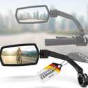 WITTKOP Bike mirror | Large HD field of vision | 360 Rotatable & Foldable | Mounting above & below | Break-proof & durable | ebike Accessories, Bike Mirror Handlebar Mount, Bicycle Mirrors