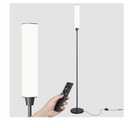 Floor Lamp with Remote Control,Bright Floor Lamps for Living Room/Bedroom/Office, Stepless Adjustable 3000K-6000K Colors and 10-100% Brightness,Standing Light with Foot Switch (Black)