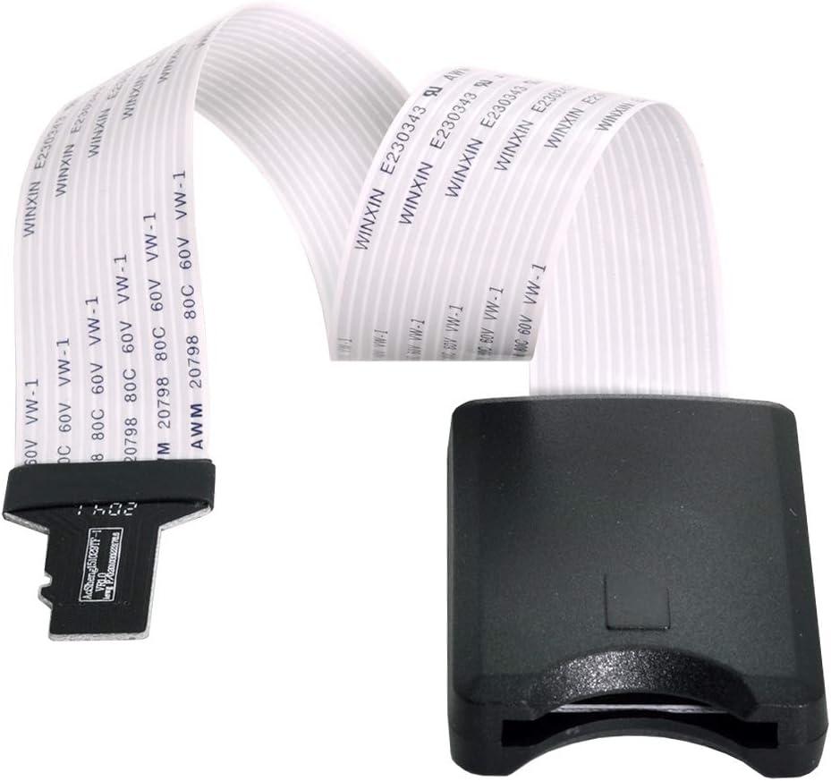 cablecc Micro-SD TF Memory Card Kit Male to SD Female Extension Soft Flat FPC Cable Extender 25cm
