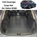 Cargo Mat Compatible with 2018-2026 Volvo XC60 Trunk Mat (and Rear Left and Right Side Panels) Cargo Liners for XC 60 All Weather Anti-Slip