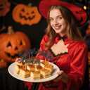 2 x GYGYL 24 PCS Halloween Cupcake Toppers, Glitter Boo Spider Web Bat Cupcake Picks for Halloween Theme Birthday Party Supplies (Boo)