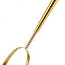 Golden Potato Masher Stainless Steel Heavy Duty Ergonomic Handle for Mashed Potatoes Avocado Ground Beef & Beans Dishwasher Safe Kitchen Tool(Sharp Tail Style)