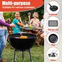 Camping Tripod, Folding Campfire Tripod Fire Pit Stand Heavy Duty Open Camp Fire Cooking Holder Portable Foldable Cookware Rack Accessories for Outdoor Kitchen Cast Iron Dutch Oven Grill, Black