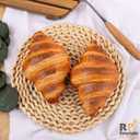2 Pack Artificial Croissant Simulation Bread Model for Kitchen Photo