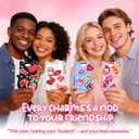 Mity rain Valentine Cat Silicone Case for Touchland Mist 1 FL OZ Hand Sanitizer Spray, Portable Travel Keychain with 10 Love Charms, Ideal Valentine’s Day Gifts for (Him/Her) your belove