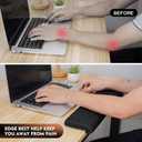 Ergonomic Keyboard Wrist Rest & Desk Edge Cushion,L-Shaped Memory Foam Elbow Pads with Non-Slip Base,Suitable for Extended Work-17 inch