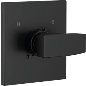 Replacement for Delta 13/14 Series Shower Valve Trim Kit, Black Shower Handle Set for Delta R10000 Valve, (Cartridge and Valves Not Included), Matte Black