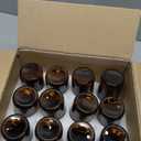 12 Pack Amber Glass Bottles for Vanilla Extract Homemade 8 oz,Vanilla Extract Bottles,Brown Boston Round Bottle with Caps and Stickers,Glass Food Storage Canister for Syrup Beans Sauce Essential Oil