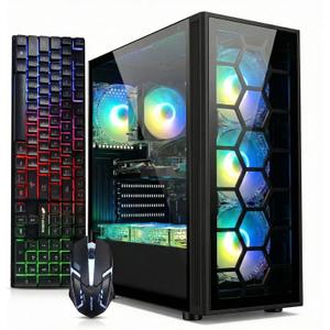 STGAubron Gaming PC Desktop,Core I7,RTX 3050 6G,16G RAM,512G SSD