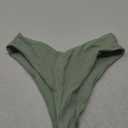 Geluboao Women's Bikini Bottom Sexy V Cut High Cut Swimsuit High Waisted Bathing Suit Bottoms, (Sage Green, Large)