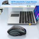 E-YOOSO Large Wireless Mouse for Big Hands, X-31 Cordless Ergo Computer Mouse, 6 Buttons, 5-Level 4800 DPI, 18 Months Battery Life, for Laptop, PC, Chromebook (Black)