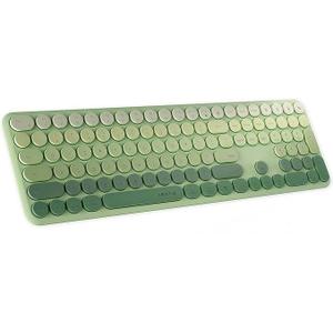 UBOTIE Wireless Keyboard and Mouse Combo with 110 Round Keycaps, Power Switch, and Scissor-Switch Typing Feel Ideal for Office Use(Cyan Gradient)
