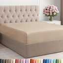 Queen Fitted Bed Sheet - Bottom Single Fitted Sheet Only - Ultra-Soft Hotel Luxury Bedding w/ 8-16 Inch Deep Pockets - Breathable, Cooling & Wrinkle Free - Easy-Care, Fade & Shrink Resistant - Cream
