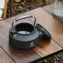 Alocs 1L Kettle Teapot, Portable Camping Coffee Pot, Hard-Anodized Aluminum Camping Kettle, Lightweight Backpacking Kettle for Campfire, Gas Stoves, Hiking, Picnic and Survival Gear