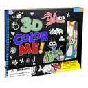 SpiceBox 3D Coloring Drawing Book for Kids Children's Art Kit with Pad, Colored Marker 3D Pens and Stickers, Creative Color Draw Kit, Imagine It 3D Color Me Age Range 8+