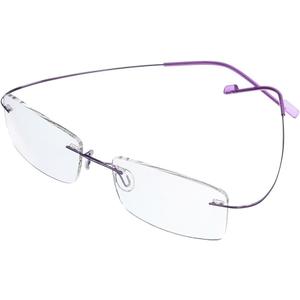 Jcerki Frameless Myopia Glasses Men and women Nearsighted Glasses -0.50 Strength Fashion Distance Spectacles (Purple)