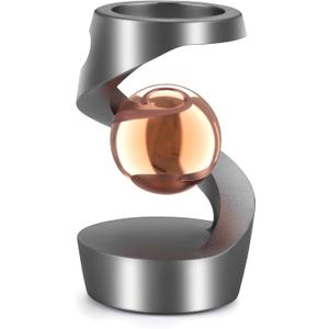 Kinetic Desk Toys, Kinetic Spinning Desk Toy, Desk Fidgets for Office for Adults, Metal Fidget Toys for Kids Teens (Grey Rose Gold)