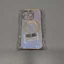 ZTOFERA Magnetic Case for iPhone 16 Pro Case 6.3",Cute Luxruy Iridescent Case with Love Hearts Pattern, Plating Edge Camera Lens Protection Shockproof Phone Case for Women Girls,Blue