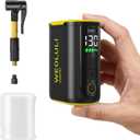 Electric Bike Pump, 130 PSI Mini Bicycle Pump with Digital Pressure Gauge & Auto-Shut-Off, Snap-On Connector for Presta & Schrader Valves,E-Bike, MTB,Road Bike