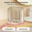 MOPMS Toothbrush Holders with Drainage for Bathrooms Countertop Organizer | 2 Slots Electric Toothbrush Holder Wall-Mount with Divider for Easy Clean, Tooth Brush and Toothpaste Holder for Bathroom, Grey