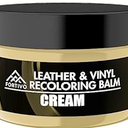 FORTIVO Leather Recoloring Balm, Color Restorer, Scratch Remover, Couch Paint and Repair, Leather Balm for Couches (Cream)