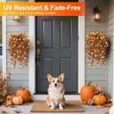 Fall Decor Artificial Flowers for Outdoor Decoration, 4Pcs Fake Hanging Flowers Mums Silk UV & Fading Resistant, Artificial Faux Plants for Home Patio Yard Garden Farmhouse Halloween