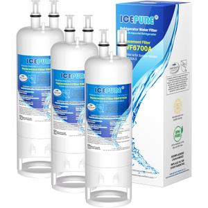 ICEPURE EDR1RXD1 Replacement for Everydrop Filter 1, W10295370A, EDR1RXD1B, P8RFWB2L, P4RFWB, Kenmore 46-9081, 46-9930, WD-F38, GP001, PD001, CL-RF27, RWF6700A Refrigerator Water Filter, 3Pack