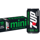 7UP Caffeine Free Zero Sugar Lime Lemon Soda Pop, 7.5 fl oz, 10 Pack Cans
, Best By 11/01/2026
