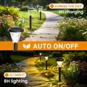 GIGALUMI 10 Pack Solar Lights Outdoor Waterproof, Outdoor Solar Lights for Yard, Solar Garden Lights, Yard Decorations Outdoor for Pathway, Patio, Garden, Driveway, Lawn, and Landscape(Warm White)