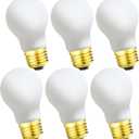 LEOOLS Dimmable A15 led Frosted Bulb e26 led Globe Bulb 40w led Edison Bulb 4000K Daylight White 400lm ac120v 6w A15 Flick-Free Matt White led Bulb for Vanity Light Bulbs 6Pack