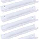 Sooyee 6 Pack Wall Shelves,15 Inch Floating Shelf Hanging Shelves for Wall Storage,Small Bookshelf,Kids Room Decor,Wall Mounted Shelves Display for Funko pop,Toy,Record,Vinyl,Picture,Book,White