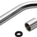 Shower Head Extension Arm, Replacement Right Angle Arm Heads Extender 8 Inches Long High Rise Handheld Pipe Chrome Plating Wall Mounted Stainless Steel Bathroom Standard 1/2" Connection Finish