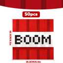 50 Pcs Pixel Napkins, Video Game Themed Birthday Party Supplies Cartoon Red and White Pixel Art Design Paper Napkins for Kids Teens Happy Birthday Party Decorations Decor