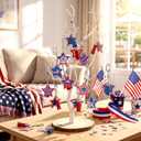 Landical 50 Pcs 250th Anniversary Keychains Bulk American Flag 4th of July Party Favors 250th Patriotic Souvenir Accessories USA Flag Gifts for Independence Memorial Day Veterans Day Gifts