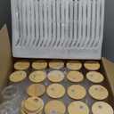 YOUKE OLA 20 Pack Glass Cups with Bamboo Lids and Glass Straw 16oz Beer Can Shaped Drinking Glasses Cups, Glass Tumbler Reusable Cute Cups for Whiskey, Iced Coffee, Tea, Soda, Cocktail, Gift, Clear