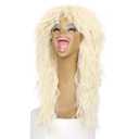 Blonde 80s Wigs for Women and Men Long Curly 80s Rocker Punk Mullet Cosplay Wig for Men and Women Halloween Costumes Party Wigs 1.0 Count