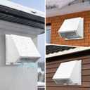 6 Inch Microwave Vent Cover Outdoor Hooded Wall Vent Range Hood Wall Exhaust Vent Cover for Kitchen, Garage, Fits 6 Round Duct