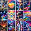 GREENCRUISE 12 Pack Diamond Painting Kits for Adults, 5D Diamond Art Kits for Beginners, DIY Full Drill Paint with Diamond, Home Wall Decor 12 x 16 Inch TYPE3
