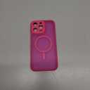 CANSHN Magnetic Compatible with iPhone 15 Pro Max Case, Upgraded [Full Camera Protection] [Compatible with Magsafe] [Translucent Matte] Shockproof Protective Phone Case Cover 6.7 Inch - Hot Pink