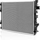 KUIPERAUTO Aluminum Radiator Compatible for 2009-2018 Dodge Ram 1500 2500 3500 Compatible for 2019 Dodge Ram 1500 Classic 3.6L 5.7L V6 V8 Replace# CU13129