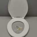 Centoco 3800SC-001 Elongated Plastic Toilet Seat with Safety Close, Light Weight Residential, White