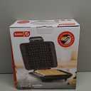 Dash No-Drip Waffle Maker - Quad Waffle Maker for Hassle-Free Breakfasts - Dual Nonstick Heating Plates & Quick Heat-Up System - Easy-Release Surface - Silver