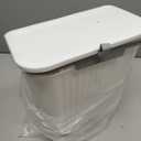 2.4 Gallon Kitchen Compost Bin for Counter Top or Under Sink, Hanging Small Kitchen Trash Can with Lid, Wall Mounted Waste Basket Bin Garbage Can for Bathroom (White)