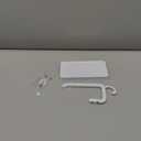 Antique Carving Toilet Paper HolderWall Mounted Single Roll Cell Phone Roll Holder Shelf for Bathroom Decor (White)