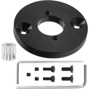 Aluminum Motor Mount Plate 390 to 540/550 Motor Base Bracket w/13T Gear Compatible with MN86S MN86 MN86KS MN86K MN128 1/12 RC Car Upgrade Parts (Black)