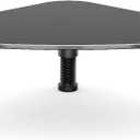 Hemudu Tempered Glass Computer Monitor Riser/Triangle Save Space Desktop Corner Stand for Computer Monitor & Laptop Black HD01B-003