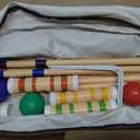ropoda 35In Updated Six-Player Croquet Set with Wooden Mallets, Colored Balls, Sturdy Carrying Bag for Adults &Kids, Croquet Set Perfect for Lawn,Backyard,Park and More