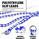 Downtown Pet Supply BRD-SLP-LDS-48PK Durable Braided Poly Dog Slip Leads, 5 Feet