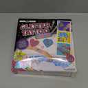 Original Stationery 33-Piece Glitter Tattoos for Kids, Face & Skin-Friendly with 24 Stencil Designs, 6 Colorful Cosmetic Glitters, 2 Brushes & Body Adhesive, Easter Sleepover Party Supplies for Girls